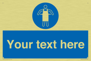 Custom Protective Apron Required Sign